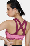 Zelocity Quick Dry Slip On Sports Bra - Ibis Rose — thumbnail 2